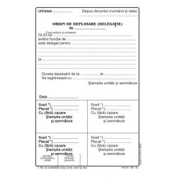Formulare tipizate Ordin deplasare, format A5, 100 coli/carnet A5 (NL-011590)