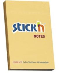 Hopax Notes autoadeziv 76 x 51 mm, 100 file, Stick"n - portocaliu pastel (HO-21390)