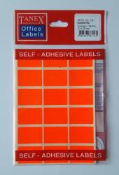 Tanex Etichete autoadezive color, 22 x 32 mm, 180 buc/set, Tanex - rosu fluorescent rosu Etichete autocolante (TX-OFC-116-RE)