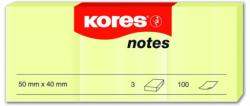 Kores Notes Adeziv 40x50 mm Galben Pal 3x100 File Kores galben Notes autoadeziv 38x51 mm (KO46050)