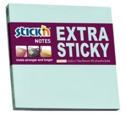 Hopax Notes autoadeziv extra-sticky 76 x 76mm, 90 file, Stick"n - albastru pastel (HO-21663)