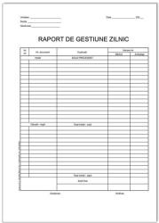 Formulare tipizate Raport gestiune zilnic, format A4, 100 coli/carnet A4 (NL-011620)