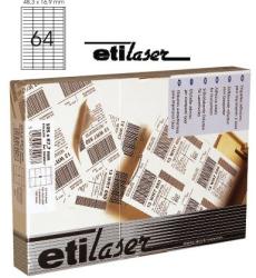 Etilux Etichete autoadezive 64/A4, 48, 3 x 16, 9 mm, 200 coli/top, ETILASER - albe alb A4 Etichete autocolante 64/A4 200 coli/top (30900062)