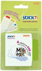 Hopax Magic tracking notes 70 x 70 mm, 4 x 25 file printate/set, Stick"n Magic Tracking Notes - 4 taburi Notes autoadeziv 70x70 mm asortate (HO-21559)