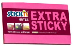Hopax Notes autoadeziv extra-sticky 76 x 127mm, 90 file, Stick"n - magenta neon (HO-21675)
