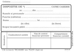 Formulare tipizate Dispozitie plata casierie autocopiativ, A6, 50 set/carnet (D.P.C2EX/A6)