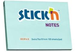 Hopax Notes autoadeziv 76 x 101 mm, 100 file, Stick"n - albastru pastel (HO-21152)