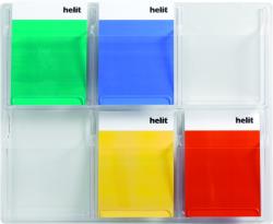 Helit Display pentru pliante, de perete, 6 x A4, HELIT - transparent (H-62594-02) - viamond