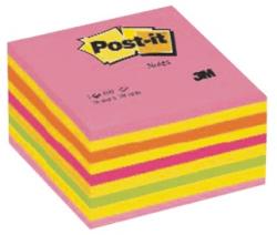 Post-it CUB NOTITE AUTOADEZIVE POST-IT 76x76 mm, galben/roz neon Cub notes 76x76 mm asortate (161112)