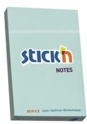 Hopax Notes autoadeziv 76 x 51 mm, 100 file, Stick"n - albastru pastel (HO-21146)