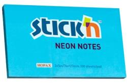 Hopax Notes autoadeziv 76 x 127 mm, 100 file, Stick"n - albastru neon albastru Notes autoadeziv 76x127 mm (HO-21213)
