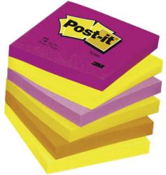 Post-it NOTES AUTOADEZIV POST-IT TUTTI FRUTTI 76X76 mm, 6 culori neon/set Notes autoadeziv 76x76 mm asortate (96002244)