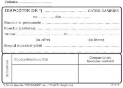 Formulare tipizate Dispozitie plata casierie, format A6, autocopiativ, 50 set/carnet A6 (NL-010760)