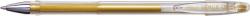 PENAC Pix cu gel PENAC FX-3 Metalic, 0.8mm, con metalic, corp transparent - scriere auriu metalizat auriu Plastic Medie transparent Pix gel fara mecanism (P-BA1603-15F)