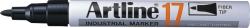 Artline Industrial marker ARTLINE 17, rezistent la apa si lumina, corp metalic, varf rotund 1.5mm - negru (EK-17-BK)