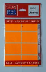 Tanex Etichete autoadezive color, 34 x 52 mm, 80 buc/set, Tanex - orange fluorescent portocaliu Etichete autocolante (TX-OFC-120-OG)