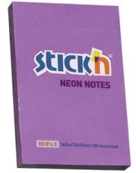 Hopax Notes autoadeziv 76 x 51 mm, 100 file, Stick"n - violet neon violet Notes autoadeziv 51x76 mm (HO-21208)
