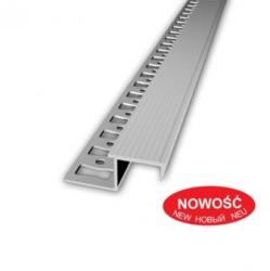 SALAG Lépcsőprofil Natur Aluminium - Barázdált 12 Mm /250 Cm