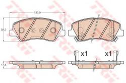 TRW Set placute frana, frana disc KIA RIO III (UB) (2011 - 2016) TRW GDB3548