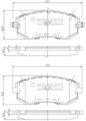 NIPPARTS Set placute frana, frana disc SUBARU OUTBACK (BM, BR) (2009 - 2014) NIPPARTS J3607015