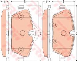 TRW Set placute frana, frana disc MINI MINI (R56) (2006 - 2013) TRW GDB1870