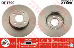 TRW Disc frana LANCIA DELTA III (844) (2008 - 2014) TRW DF1790