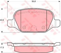 TRW Set placute frana, frana disc ALFA ROMEO GT (937) (2003 - 2010) TRW GDB1646