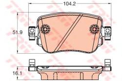 TRW Set placute frana, frana disc AUDI A1 (8X1, 8XK, 8XF) (2010 - 2016) TRW GDB2042