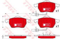 TRW Set placute frana, frana disc VW PASSAT Variant (3B6) (2000 - 2005) TRW GDB1307DTE