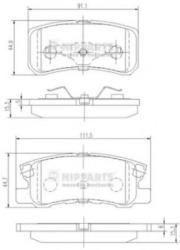 NIPPARTS Set placute frana, frana disc MITSUBISHI PAJERO IV (V8_W, V9_W) (2006 - 2016) NIPPARTS J3615010