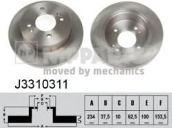 NIPPARTS Disc frana HYUNDAI i10 (PA) (2007 - 2013) NIPPARTS J3310311