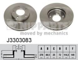 NIPPARTS Disc frana MAZDA 3 (BK) (2003 - 2009) NIPPARTS J3303083