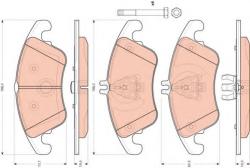 TRW Set placute frana, frana disc MERCEDES E-CLASS (W211) (2002 - 2009) TRW GDB1737