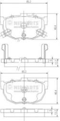 NIPPARTS Set placute frana, frana disc HYUNDAI COUPE (GK) (2001 - 2009) NIPPARTS J3610505