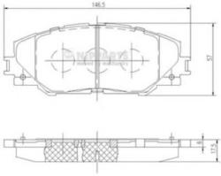 NIPPARTS Set placute frana, frana disc TOYOTA AURIS (ZWE18, NZE18, ZRE18) (2012 - 2016) NIPPARTS N3602138