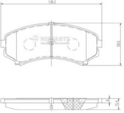 NIPPARTS Set placute frana, frana disc MITSUBISHI PAJERO IV (V8_W, V9_W) (2006 - 2016) NIPPARTS J3605039