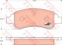 TRW Set placute frana, frana disc CITROEN C2 (JM) (2003 - 2016) TRW GDB1563