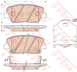 TRW Set placute frana, frana disc KIA CEED (JD) (2012 - 2016) TRW GDB3549