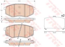 TRW Set placute frana, frana disc KIA SOUL II (PS) (2014 - 2016) TRW GDB3553