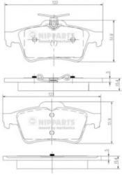 NIPPARTS Set placute frana, frana disc MAZDA 3 Limuzina (BK) (1999 - 2009) NIPPARTS N3613022