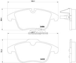 KRIEGER Set placute frana, frana disc PEUGEOT 407 (6D) (2004 - 2016) KRIEGER 0950006276