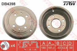 TRW Tambur frana FIAT BRAVO I (182) (1995 - 2001) TRW DB4398