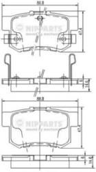 NIPPARTS Set placute frana, frana disc SUZUKI SWIFT IV (FZ, NZ) (2010 - 2016) NIPPARTS J3614008