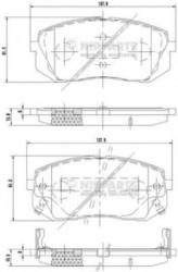 NIPPARTS Set placute frana, frana disc HYUNDAI TUCSON (TLE) (2015 - 2016) NIPPARTS N3600330