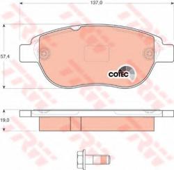 TRW Set placute frana, frana disc PEUGEOT 207 SW (WK) (2007 - 2016) TRW GDB1624