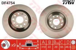 TRW Disc frana VW GOLF V (1K1) (2003 - 2009) TRW DF4754