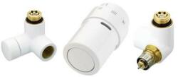 Danfoss RA-URX Szett törölközőszárítós radiátorhoz fehér színben-előremenő bal, fej jobb (RAL 9016) (013G4007) (013G4007)