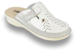  0Ft kiszállítás! Leon Comfortstep V261 fehér női bőr papucs 36-41 (munkavédelmi)