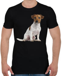 printfashion Jack Russel kutyás póló - Férfi póló - Fekete (1023870)