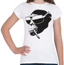 printfashion Vagány majom - Női póló - Fehér (1014762)